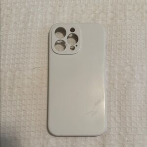 White Silicone Phone Case iPhone 14 Pro Max